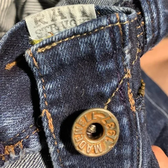 Madewell Women's Rail Straight Dark Wash Jeans 26x32 - Picture 5 of 6